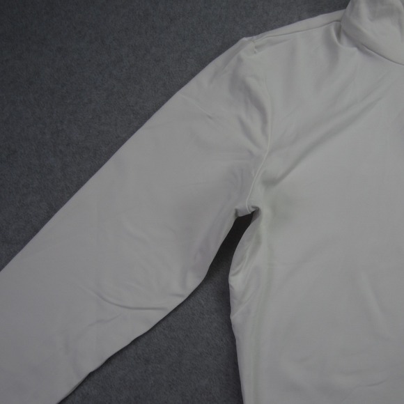J McLaughlin Pullover Womens XS White Quarter Zip Long Sleeve Mock Neck Shirt - Picture 3 of 16